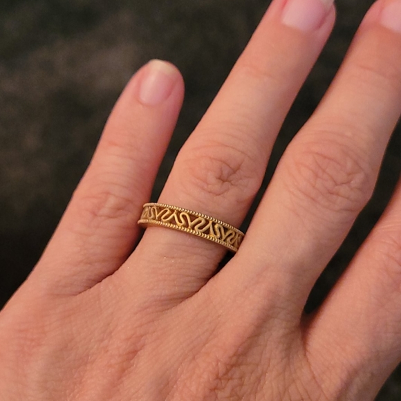 18kt Gold over Sterling Silver Stackable Ring - Picture 3 of 3